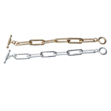 Load image into Gallery viewer, Large Paperclip Toggle Bracelet
