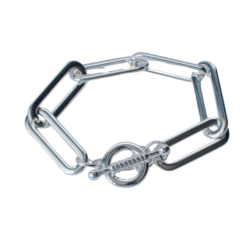 Large Paperclip Toggle Bracelet