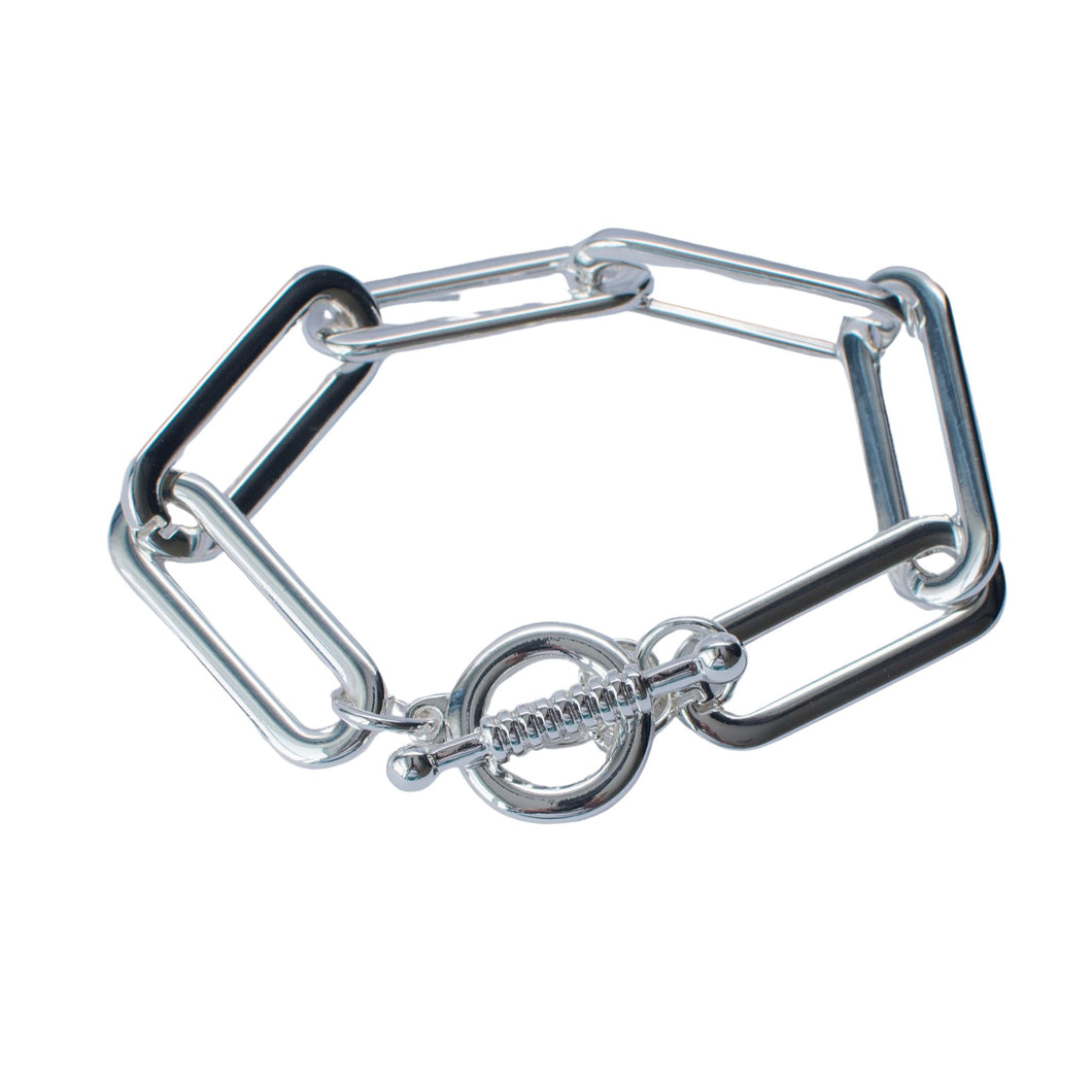 Large Paperclip Toggle Bracelet