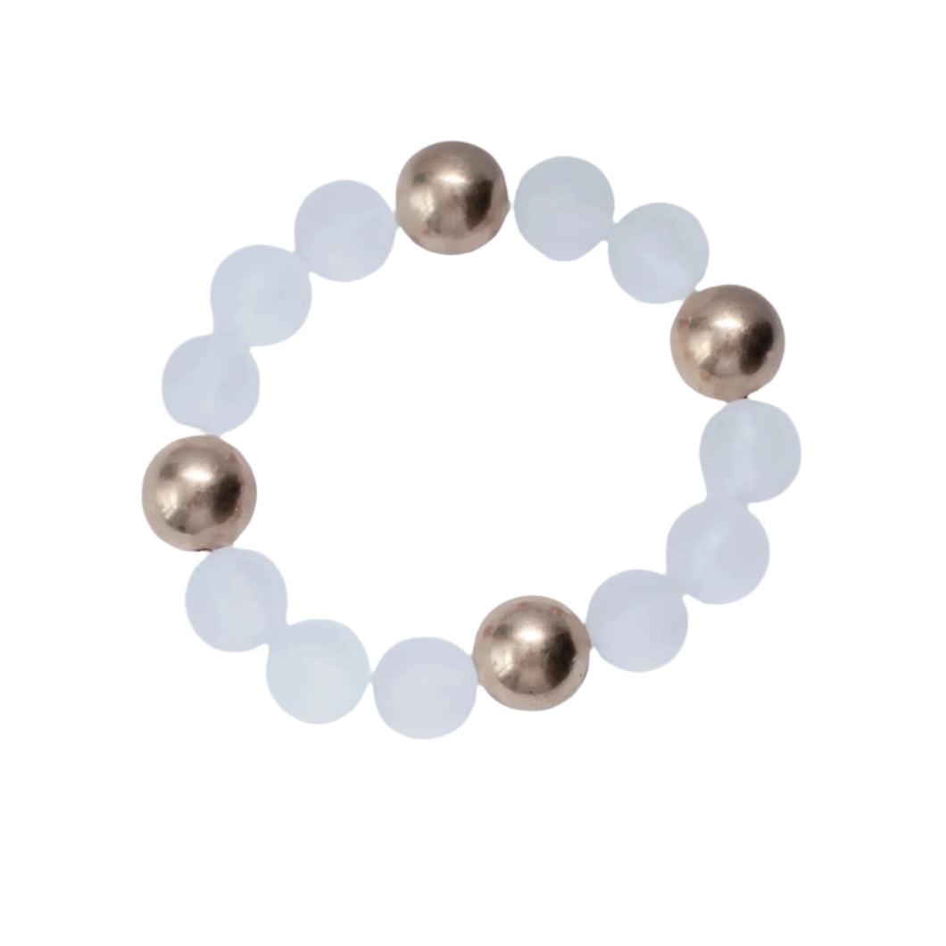 The Frost and Gold Stretch Bracelet
