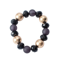 Load image into Gallery viewer, The Frosted Shadow and Gold Stretch Bracelet
