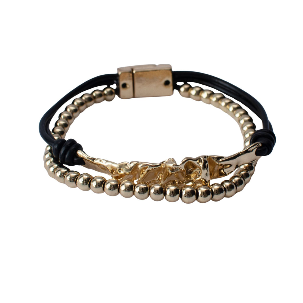 Crushed Gold Magnetic Bracelet