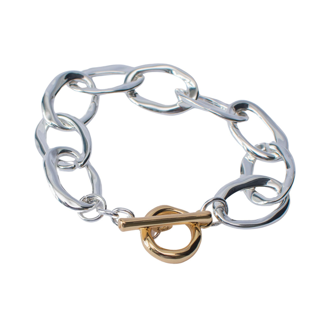 Dual Tone Toggle Bracelet