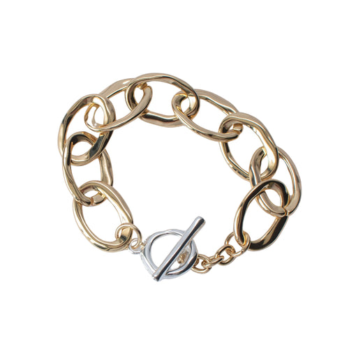 Dual Tone Toggle Bracelet