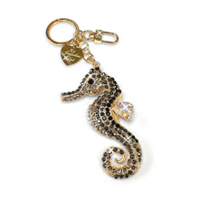Load image into Gallery viewer, Seahorse Rhinestone Clip Ring Key Chains by Jacqueline Kent
