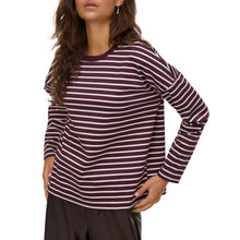 Load image into Gallery viewer, The Merlot Striped Long Sleeve Top
