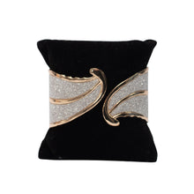Load image into Gallery viewer, Shimmer Leaf Hinged Cuff Bracelet
