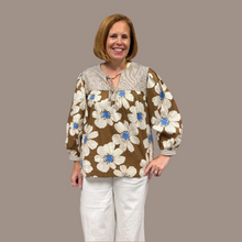 Load image into Gallery viewer, Chase Your Blues Away Floral Blouse
