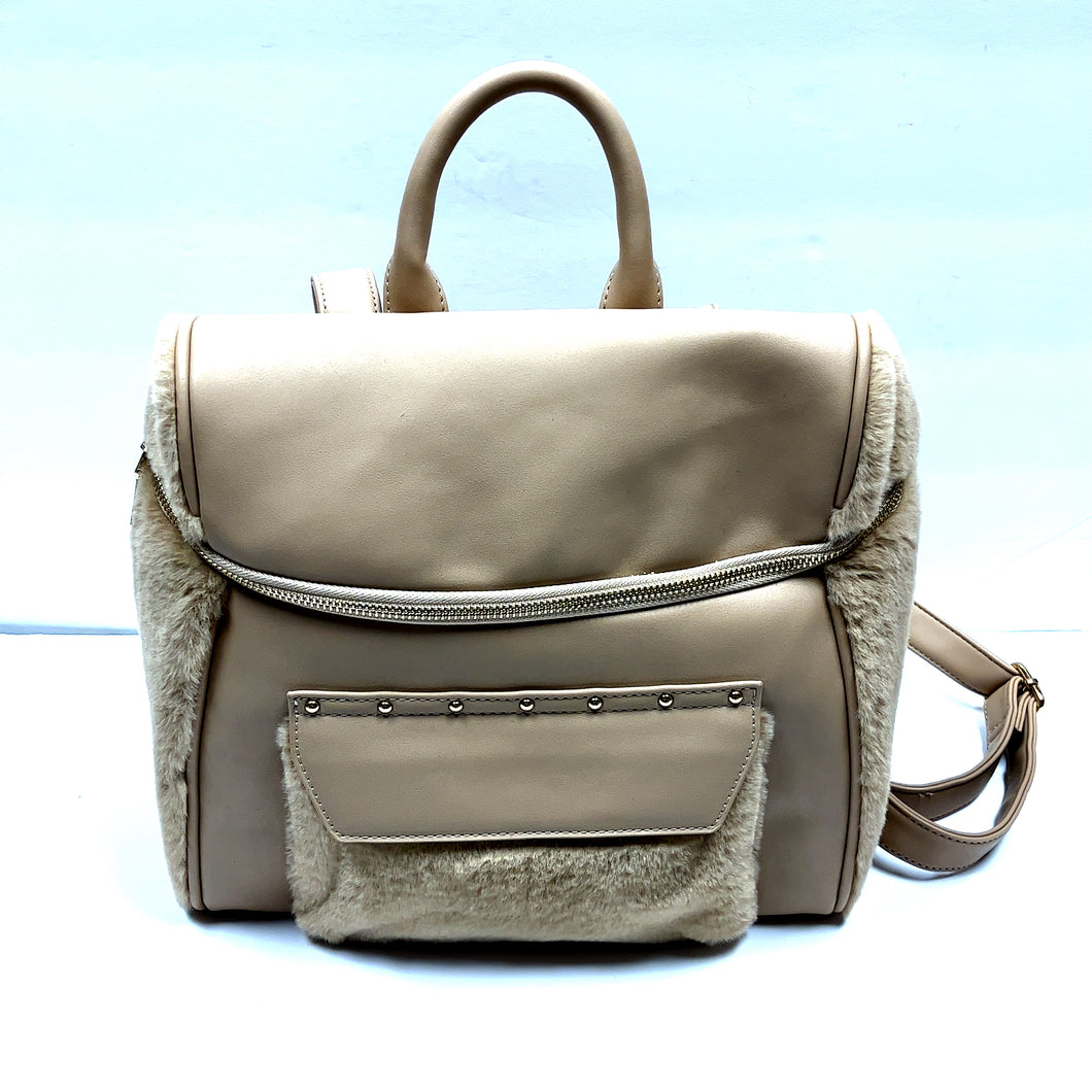 Soft Taupe Small Backpack