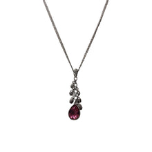 Load image into Gallery viewer, Pink Cascade Swarovski Crystal Necklace
