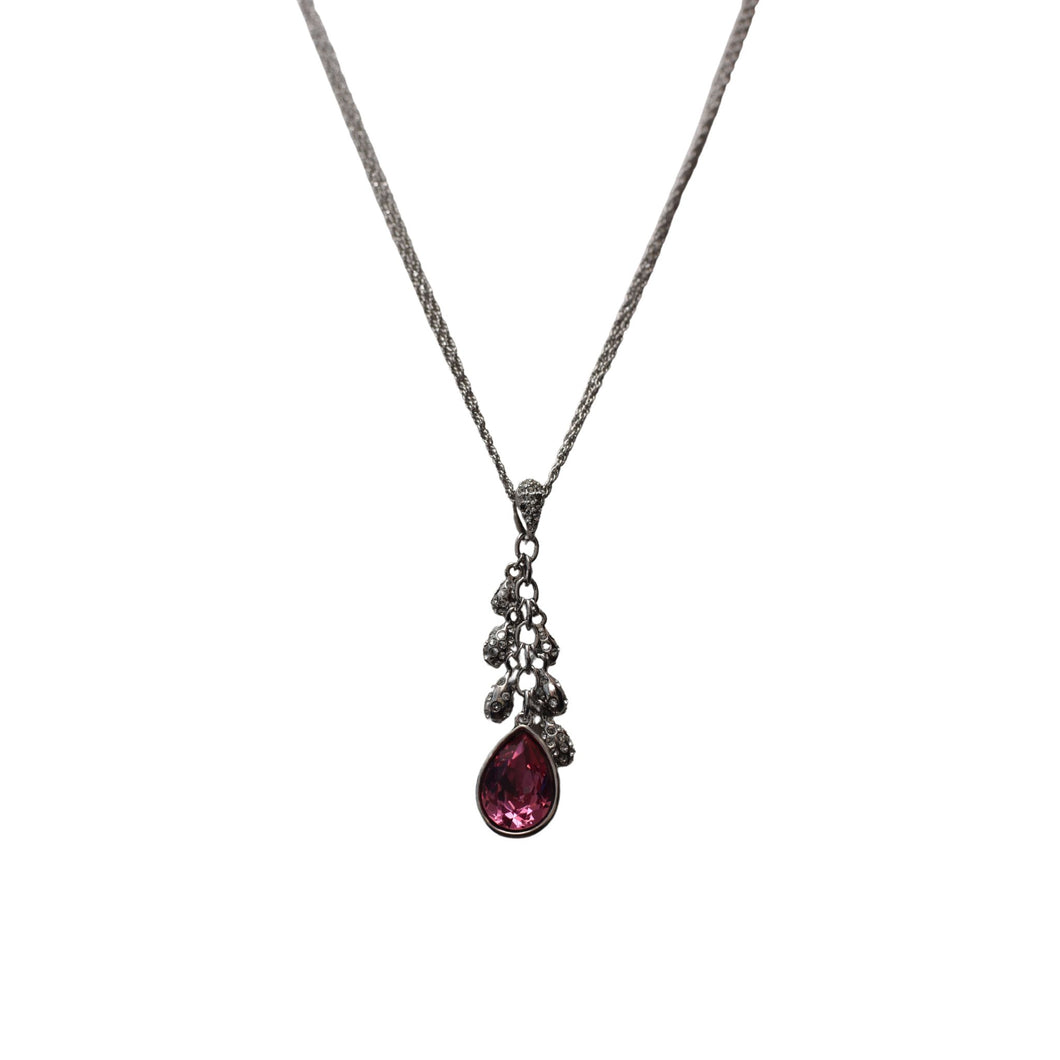 Pink Cascade Swarovski Crystal Necklace
