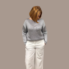 Load image into Gallery viewer, Shimmer Like A Star Metallic Boat Neck Sweater!
