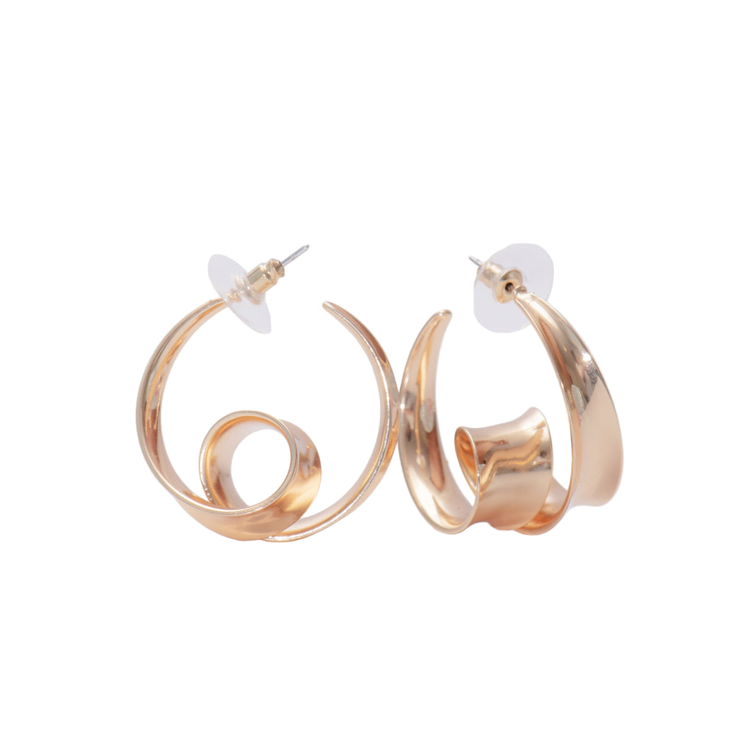 Elegant Swirl Statement Earrings
