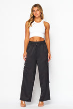 Load image into Gallery viewer, Satin Draw String Cargo Pocket Pants
