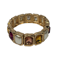 Load image into Gallery viewer, Multi-Stone Gold Stretch Bracelet
