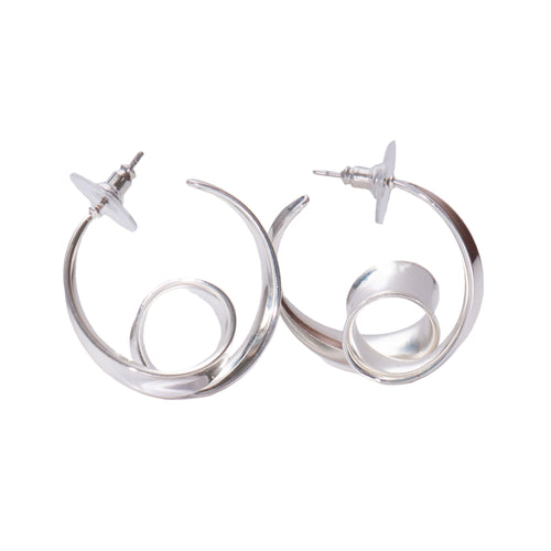 Elegant Swirl Statement Earrings