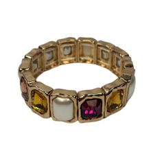 Load image into Gallery viewer, Multi-Stone Gold Stretch Bracelet
