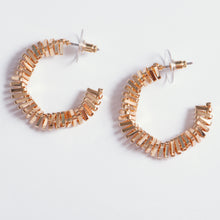 Load image into Gallery viewer, Twisted Staircase Hoop Earrings
