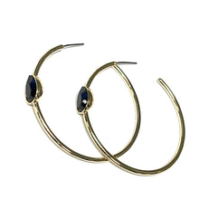 Load image into Gallery viewer, Gem Set Hoop Earrings
