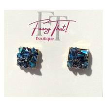 Load image into Gallery viewer, Blue Mountain Crystal Post Back Earrings
