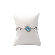 Load image into Gallery viewer, Blue Infinity Swarovski Charm Bracelet
