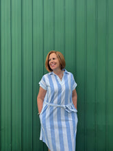 Load image into Gallery viewer, Ocean Escapes V Neck Dress with Collar
