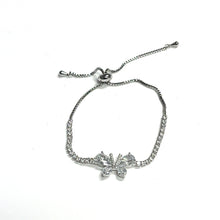 Load image into Gallery viewer, Crystal Butterfly Adjustable Bracelet
