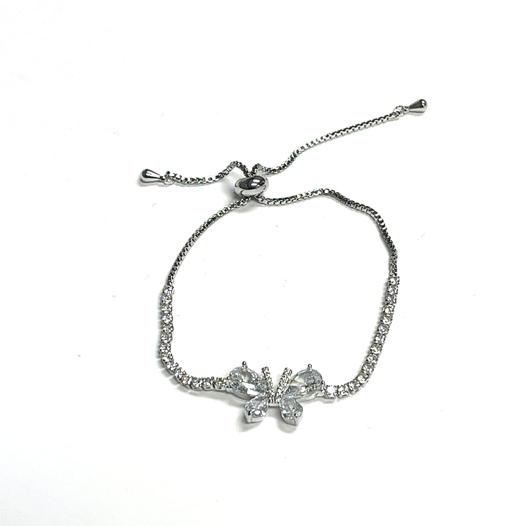 Crystal Butterfly Adjustable Bracelet