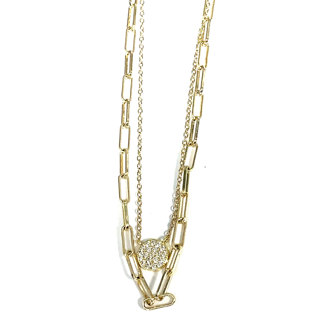 Chained with Glitz Layered Necklace