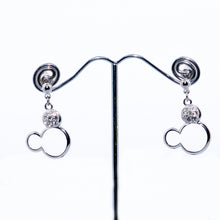 Load image into Gallery viewer, Sparkling Mickey Swarovski  Drop Earrings
