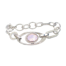 Load image into Gallery viewer, Light Pink Toggle Swarovski Charm Bracelet
