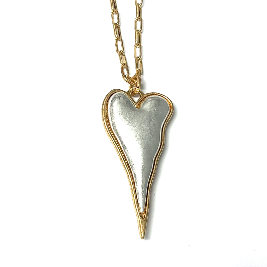 Different Inside and Out Heart Necklace