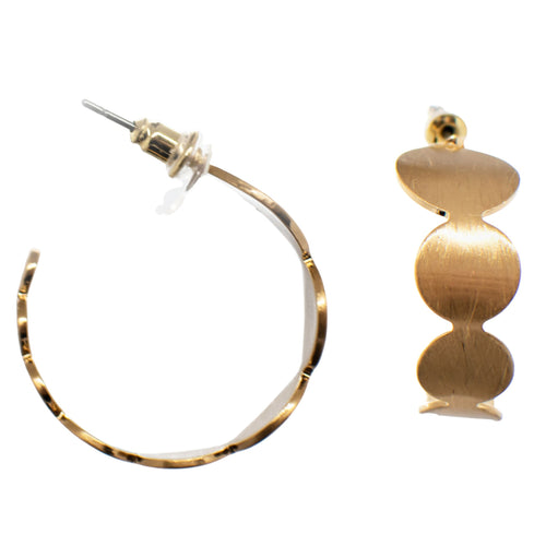 Open End Eclipse Hoop Earrings