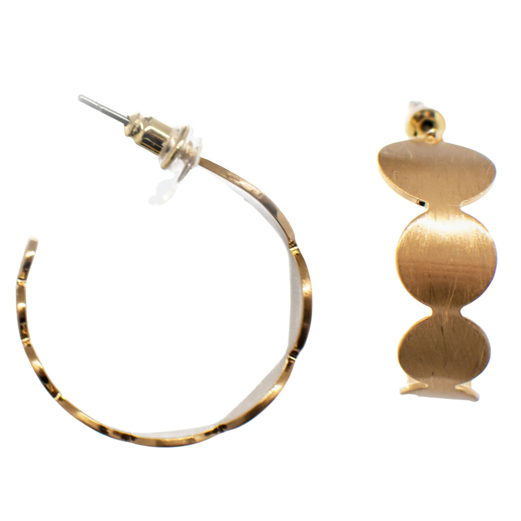 Open End Eclipse Hoop Earrings