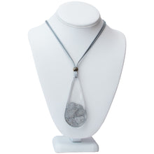 Load image into Gallery viewer, Clear Teardrop with Flakes Resin Necklace
