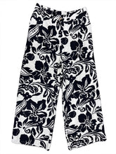 Load image into Gallery viewer, Stunning Floral Elastic Back A-Line Linen Pants with Pockets
