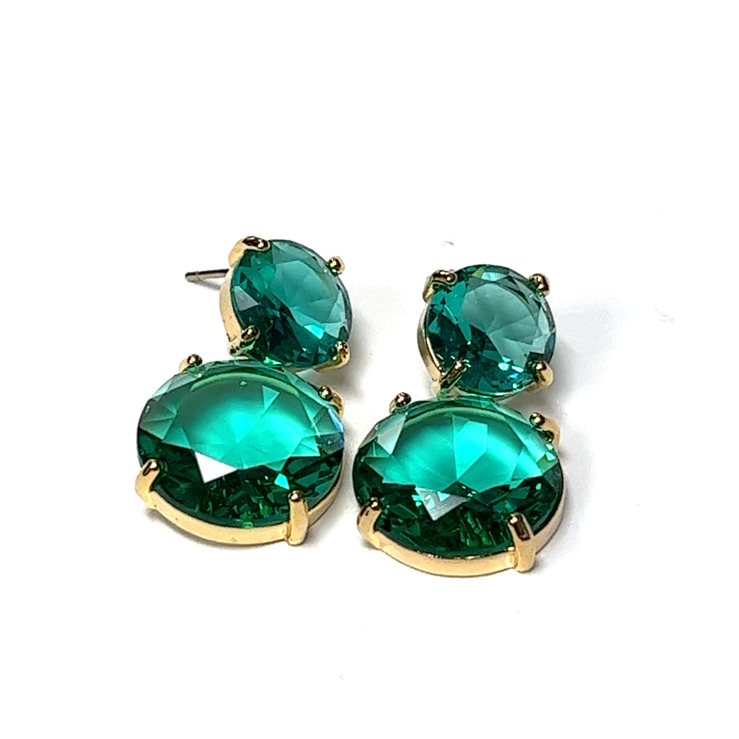 Emerald Waters Crystal Earrings