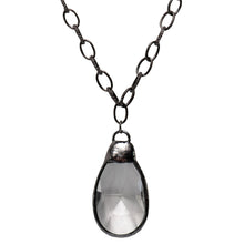 Load image into Gallery viewer, Crystal Teardrop Hematite Necklace
