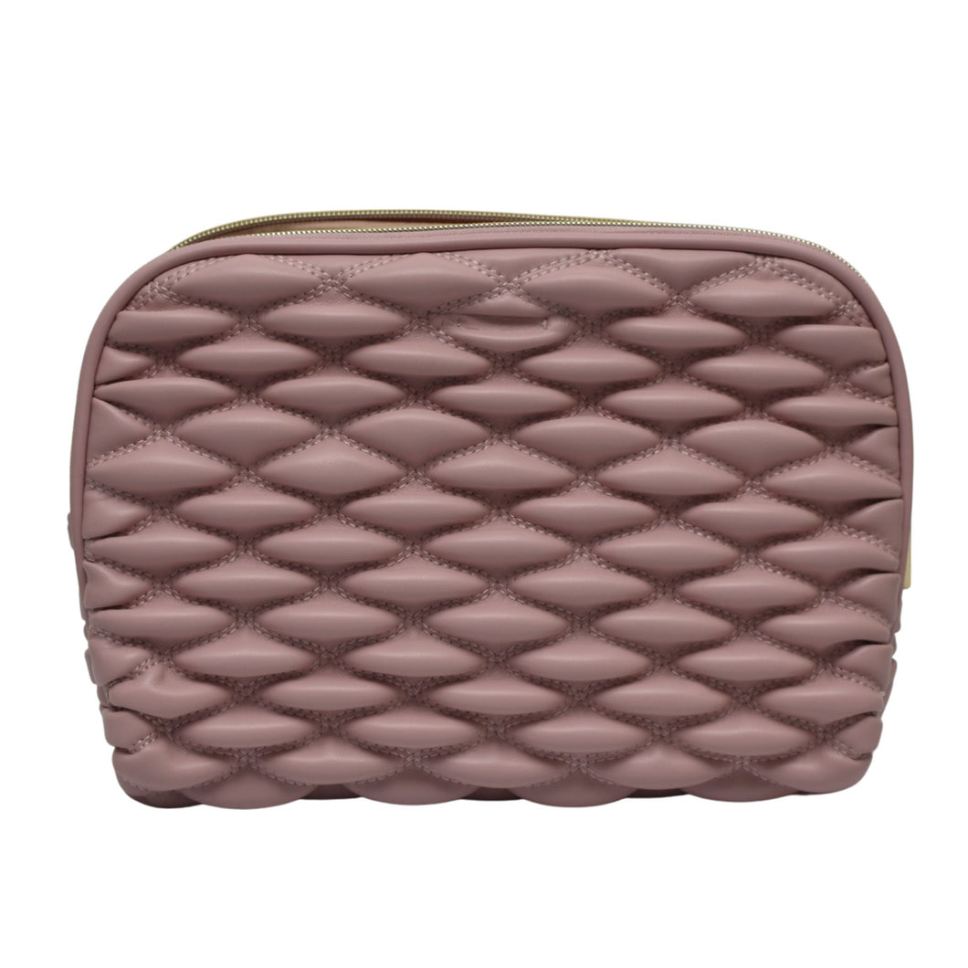Soft Pink Bubble Double Dome Cosmetic Bag