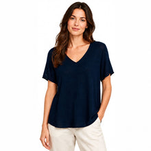 Load image into Gallery viewer, Soft V-Neck Reverse Seam Sweater (Short-Sleeve)
