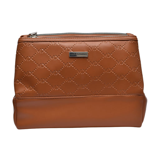 Max Studio Triple Compartment Cosmetic Case