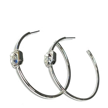 Load image into Gallery viewer, Gem Set Hoop Earrings
