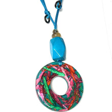 Load image into Gallery viewer, Into the Woods Acrylic Circle  Necklace
