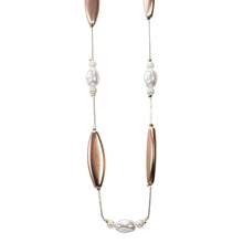 Load image into Gallery viewer, Rose Gold Marquise Pearl Long Necklace
