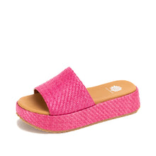 Load image into Gallery viewer, Summer Dreams Weaved Raffia Flatform Sandal by Yellow Box
