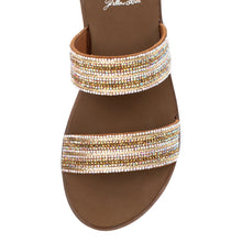 Load image into Gallery viewer, Rhinestone Diva Slide Sandals by Yellow Box
