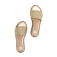 Load image into Gallery viewer, 5 Rows Of Glitz Slide Sandals By Yellow Box
