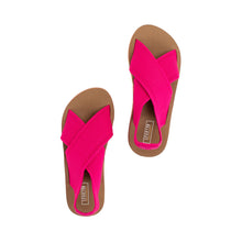 Load image into Gallery viewer, The Cross Over Wedge Strap Sandals by Yellow Box
