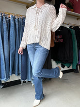 Load image into Gallery viewer, Double Button high Rise boot Cut Jean by RFM
