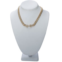 Load image into Gallery viewer, Making A Connection Polished Curb Necklace with Cubic Zirconia Clasp
